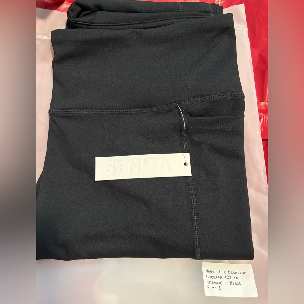 NWT Senita Athletics Lux Baseline Legging - Black size L